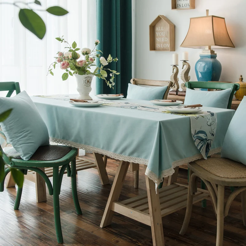 Light Blue Solid Color Linen Tablecloth Lace Hollow Out Table Cover Piano Towel Vintage Dining Table Cloth Home Decor Waterproof
Light Blue Solid Color Linen Tablecloth Lace Hollow Out Table Cover Piano Towel Vintage Dining Table Cloth Home Decor Waterproof