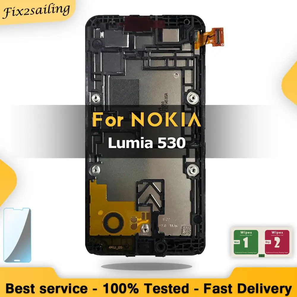 4 0 "для Nokia Lumia 530 N530 с рамкой ЖК-дисплей сенсорный экран дигитайзер в сборе