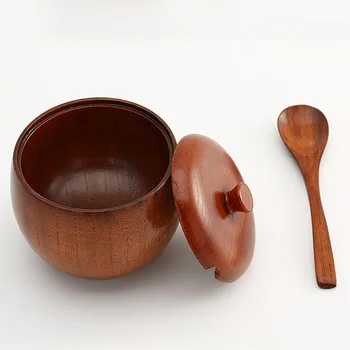 Japanese Natural Wood Spice Jar Style Cans Seasoning Salt Storage Container with Lid Sugar Bowl Salt Spoon Kitchen Tools Gadgets
Japanese Natural Wood Spice Jar Style Cans Seasoning Salt Storage Container with Lid Sugar Bowl Salt Spoon Kitchen Tools Gadgets