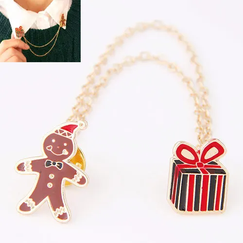 New Collar Brooch Chain Jewelry Gold-color Chain Snowman Gifts Box Christmas Enamel Metal Brooches for Women Girl Shirt Brooch
New Collar Brooch Chain Jewelry Gold-color Chain Snowman Gifts Box Christmas Enamel Metal Brooches for Women Girl Shirt Brooch