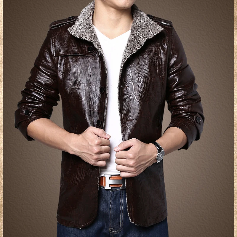 New Winter Male Lambs Wool Thickening And Wool Windbreak Waterproof Lether Jackets Leather Coat Men's Leather Jacket
New Winter Male Lambs Wool Thickening And Wool Windbreak Waterproof Lether Jackets Leather Coat Men's Leather Jacket