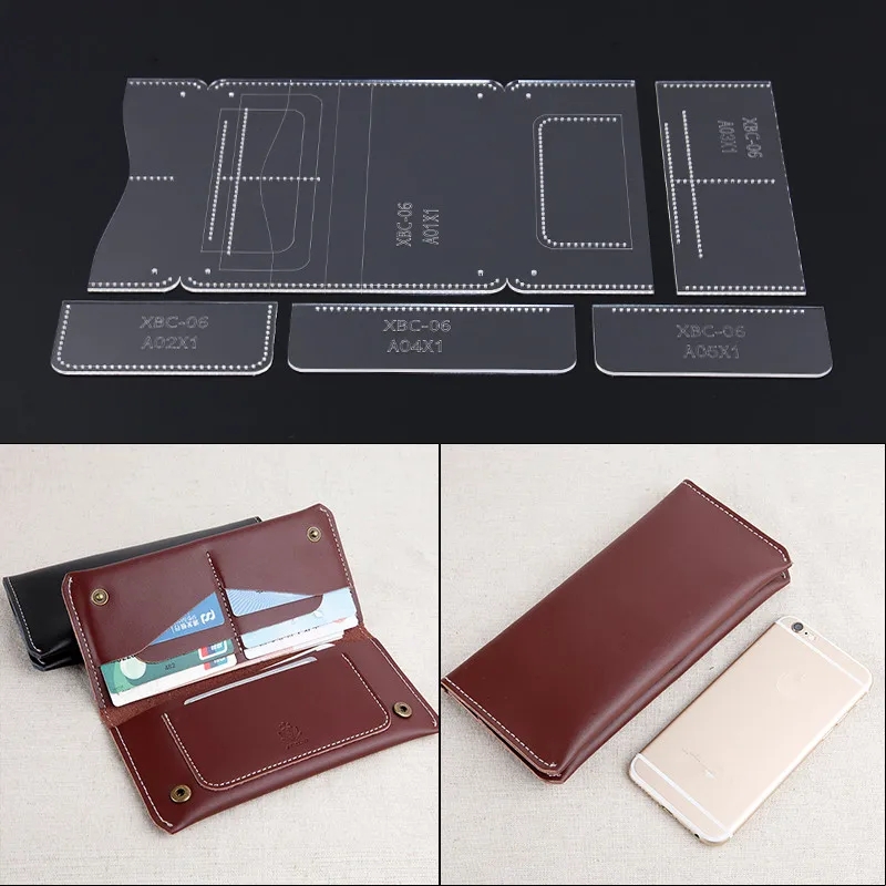 Acrylic Leather Template Home Handwork Leathercraft Sewing Pattern Tools Accessory A long wallet with a wallet 9*20*1.5cm
Acrylic Leather Template Home Handwork Leathercraft Sewing Pattern Tools Accessory A long wallet with a wallet 9*20*1.5cm