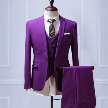 Purple Formal Tuxedo Custome Homme Mens Suit Terno Slim Fit Office Business Blazer wedding suits for men 2017 (Jacket+Pant+Vest)
Purple Formal Tuxedo Custome Homme Mens Suit Terno Slim Fit Office Business Blazer wedding suits for men 2017 (Jacket+Pant+Vest)