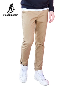 Pioneer Camp new arrival men casual pants brand-clothing solid male trousers quality stretch slim fit pants Khaki blue AXX705178 
Pioneer Camp new arrival men casual pants brand-clothing solid male trousers quality stretch slim fit pants Khaki blue AXX705178