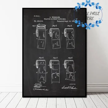 Retro Toilet Paper Roll Bathroom Vintage Blueprint Art Canvas Poster Wall Picture for Living Room No Frame
Retro Toilet Paper Roll Bathroom Vintage Blueprint Art Canvas Poster Wall Picture for Living Room No Frame