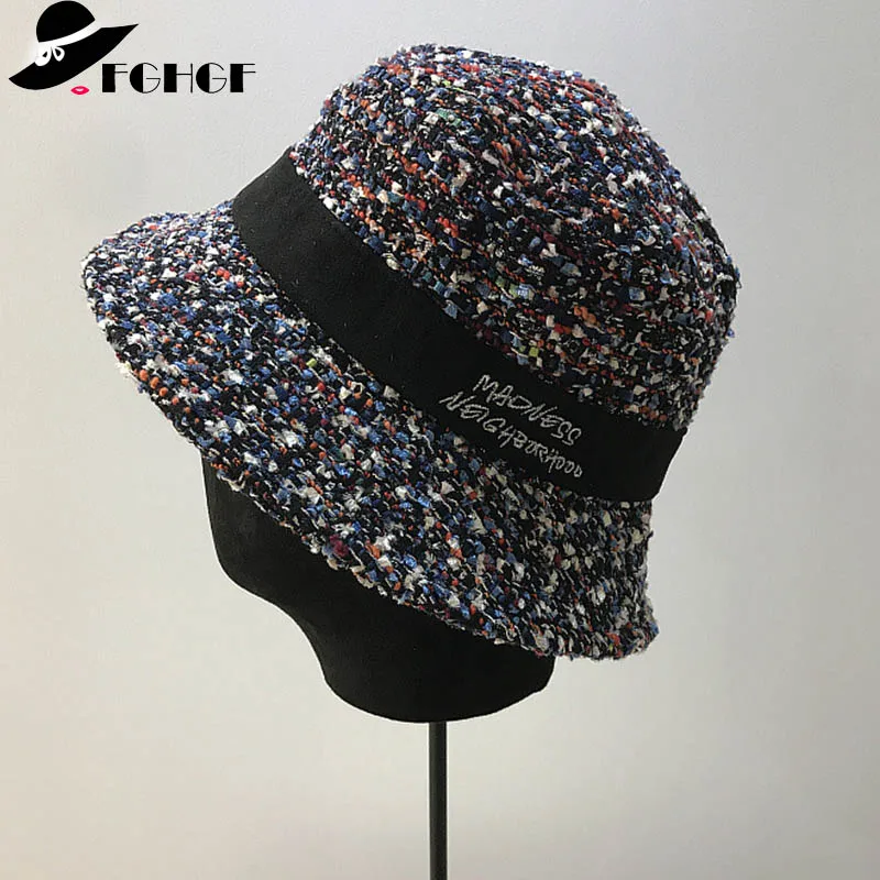 FGHGF New Fashion Women Winter Cap Elegant Bucket Hat for Girls Warm Embroidered Letter Band Cloche Bucket Hats
FGHGF New Fashion Women Winter Cap Elegant Bucket Hat for Girls Warm Embroidered Letter Band Cloche Bucket Hats