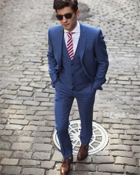 Blue Blazer Masculino Slim Fit Men Suits Custom Made Wedding Groom 2017 Costume Homme Suit New Tuxedo (jacket+pants+vest)
Blue Blazer Masculino Slim Fit Men Suits Custom Made Wedding Groom 2017 Costume Homme Suit New Tuxedo (jacket+pants+vest)