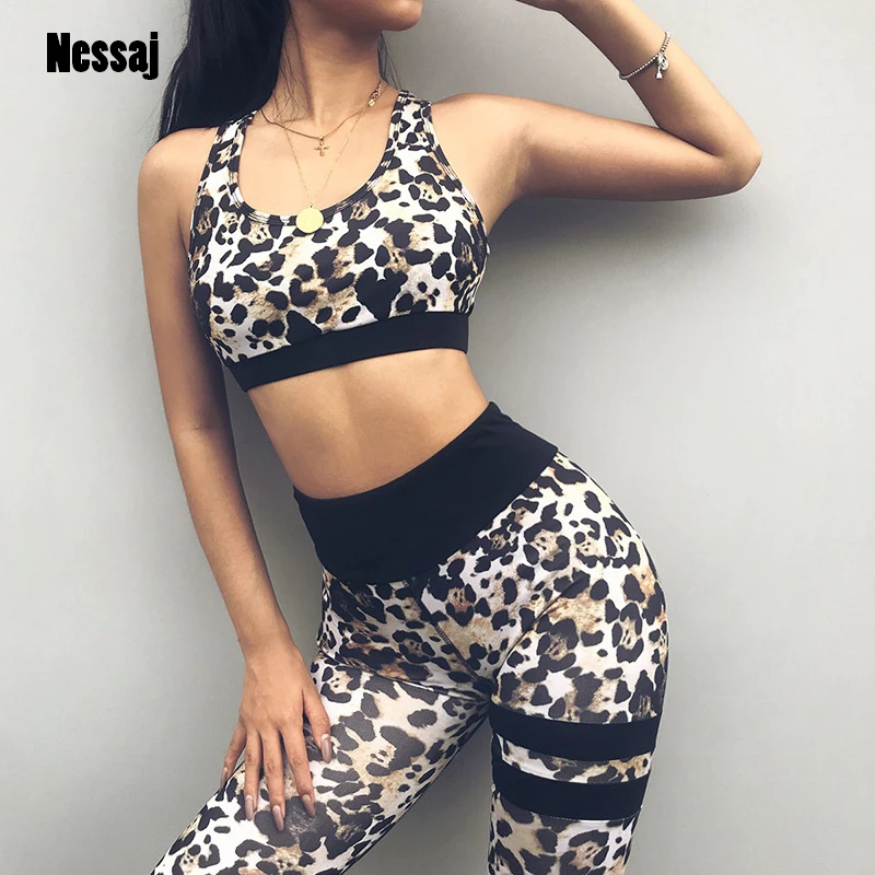 Nessaj 2 Piece Thigh Stripe Leggings+Sexy Bra Leopard Print Printing Women Suit Fitness Sporting Sexy Sportswear Tracksuit
Nessaj 2 Piece Thigh Stripe Leggings+Sexy Bra Leopard Print Printing Women Suit Fitness Sporting Sexy Sportswear Tracksuit