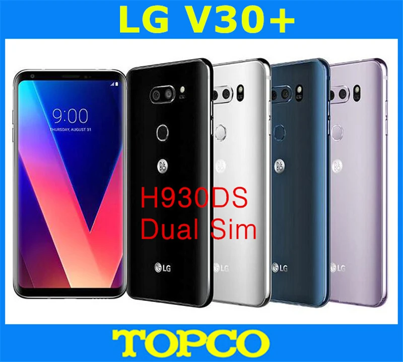 

LG V30+ Dual H930DS Original Unlocked GSM 4G LTE Android Dual Sim Octa Core RAM 4GB ROM 128GB 6.0" 16MP&13MP Cell Phone NFC