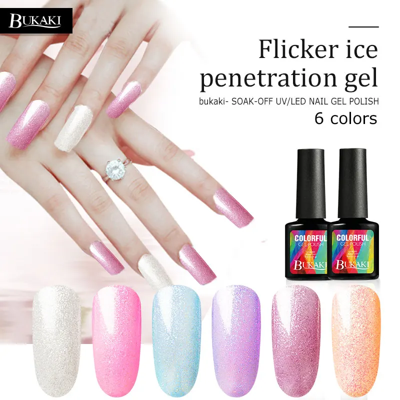 BUKAKI 3D Glitter Flicker Ice Penetration Nail Art UV Gel Nail Polish Glitter Varnish Hybrid Paints Acrylic Need Top Base Coat
BUKAKI 3D Glitter Flicker Ice Penetration Nail Art UV Gel Nail Polish Glitter Varnish Hybrid Paints Acrylic Need Top Base Coat