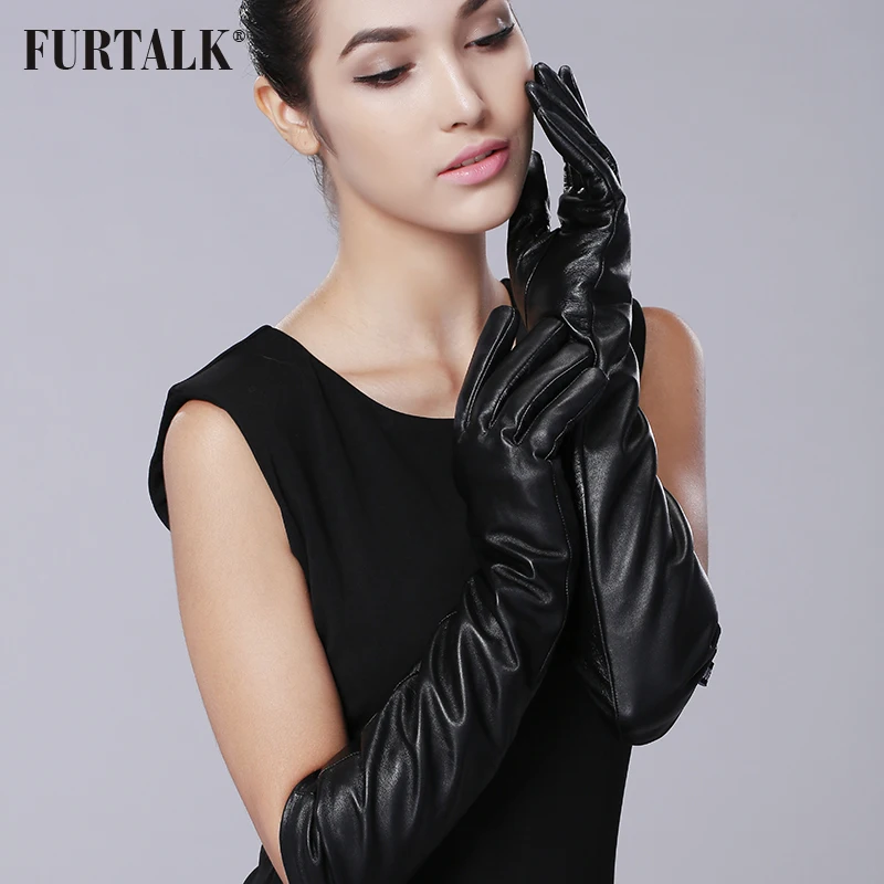 FURTALK Leather Gloves Women Genuine Sheepskin Leature Long Gloves 50cm 60cm Women's Supple Nappa Leather Opera Dressing Gloves
FURTALK Leather Gloves Women Genuine Sheepskin Leature Long Gloves 50cm 60cm Women's Supple Nappa Leather Opera Dressing Gloves