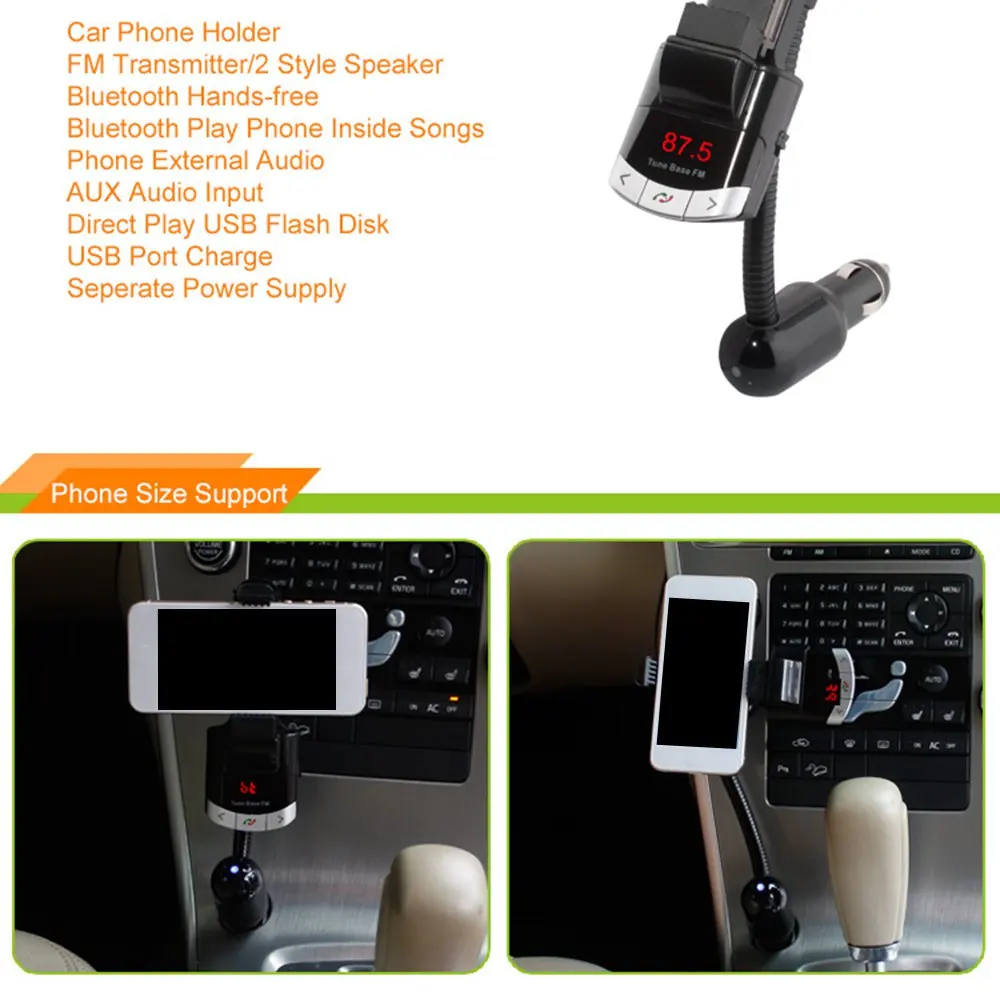 Car MP3 Player LED Screen Wireless FM Transmitter with Smartphone Holder with Bluetooth Car Audio & Monitor Car MP3 Player 
Car MP3 Player LED Screen Wireless FM Transmitter with Smartphone Holder with Bluetooth Car Audio & Monitor Car MP3 Player