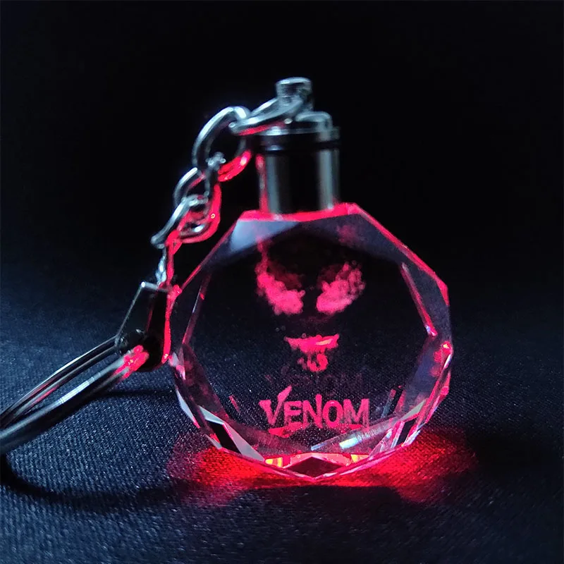 Venom Keychain K9 Crystal Pendant Key chain Laser Engraved Flash Color Changing Light kids Childrens Day gifts
Venom Keychain K9 Crystal Pendant Key chain Laser Engraved Flash Color Changing Light kids Childrens Day gifts