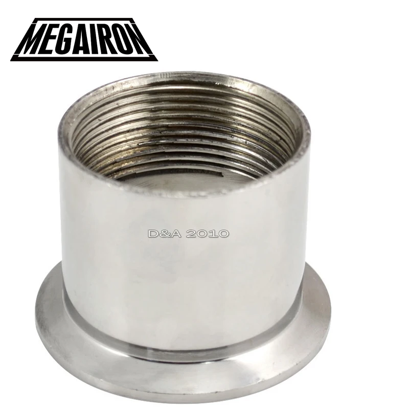 MEGAIRON 1-1/2" DN40 Stainless Steel SS316 Sanitary Female Threaded Pipe Fittings Ferrule OD 64mm fit 2" Tri Clamp
MEGAIRON 1-1/2" DN40 Stainless Steel SS316 Sanitary Female Threaded Pipe Fittings Ferrule OD 64mm fit 2" Tri Clamp