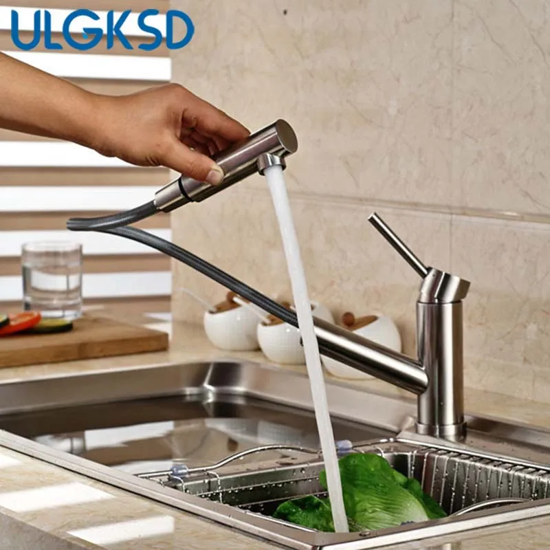 Ulgksd Modern Kitchen Faucet Deck Mounted Sink Faucet Chrome Pull Out Sprayer Water Taps Bathroom Faucet Mixer Faucet
Ulgksd Modern Kitchen Faucet Deck Mounted Sink Faucet Chrome Pull Out Sprayer Water Taps Bathroom Faucet Mixer Faucet
