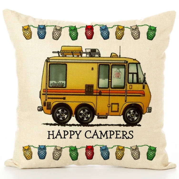Happy Camper Cushion Cover Multiple RV Single Print Home Living Room Sofa Decoration Pillowcase
Happy Camper Cushion Cover Multiple RV Single Print Home Living Room Sofa Decoration Pillowcase