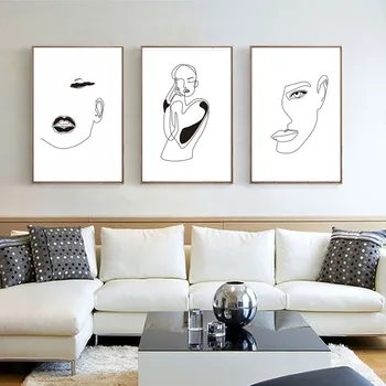 SURE LIFE Abstract Black White Minimalist Curve Face Canvas Printing Paintings Nordic Wall Art Pictures Living Room Home Decor
SURE LIFE Abstract Black White Minimalist Curve Face Canvas Printing Paintings Nordic Wall Art Pictures Living Room Home Decor