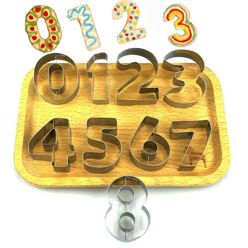 Cookie Cutter 9Pcs 3D Number Shaped Premium Stainless Steel Cookies Mold Fondant Biscuit Cutter Cake Decorating Tools
Cookie Cutter 9Pcs 3D Number Shaped Premium Stainless Steel Cookies Mold Fondant Biscuit Cutter Cake Decorating Tools
