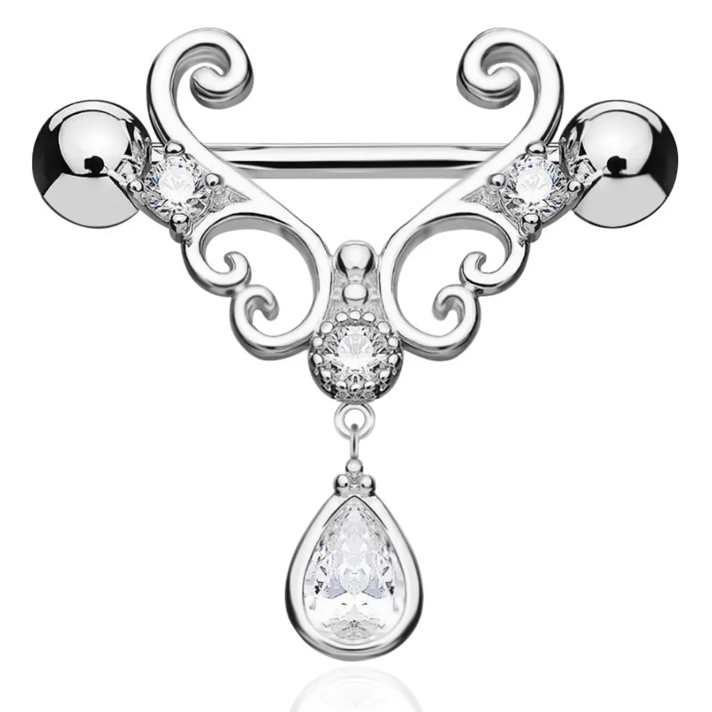 316L Surgical Steel New 2pcs Nipple Piercing Fashion Body Piercing Piercing Big Zircon Rings Body Jewelry for Women Girls
316L Surgical Steel New 2pcs Nipple Piercing Fashion Body Piercing Piercing Big Zircon Rings Body Jewelry for Women Girls