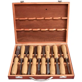 12 Pieces Chisel Set Woodworking Chrome Vanadium Steel With Wooden Case Carving Knife Tools
12 Pieces Chisel Set Woodworking Chrome Vanadium Steel With Wooden Case Carving Knife Tools