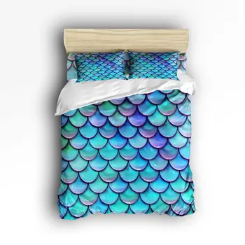 Twin Size Bedding Set- Fish Scales Purple Blue Duvet Cover Set Bedspread for Children/Kids/Teens/Adults, 4 Piece
Twin Size Bedding Set- Fish Scales Purple Blue Duvet Cover Set Bedspread for Children/Kids/Teens/Adults, 4 Piece