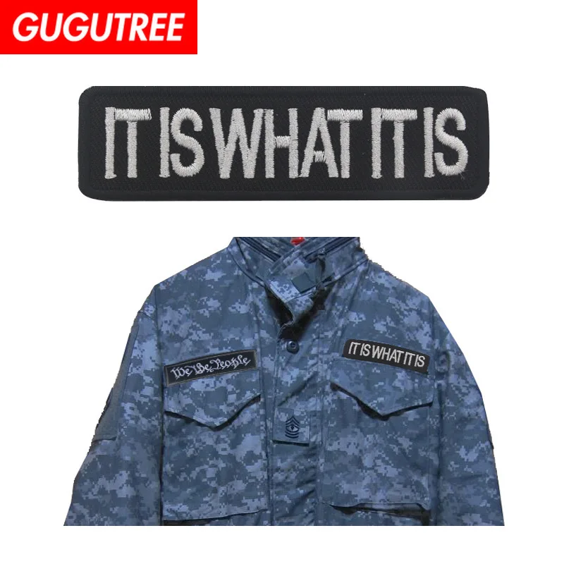 GUGUTREE embroidery HOOK&LOOP it is what it is patch letter patches badges applique patches for clothing AD-379
GUGUTREE embroidery HOOK&LOOP it is what it is patch letter patches badges applique patches for clothing AD-379