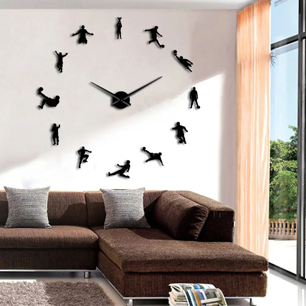 Football Players Contemporary Soccer Game DIY Large Wall Clock Watch Kids Football Fans Living Room Hall Wall Decor Boy Gift
Football Players Contemporary Soccer Game DIY Large Wall Clock Watch Kids Football Fans Living Room Hall Wall Decor Boy Gift