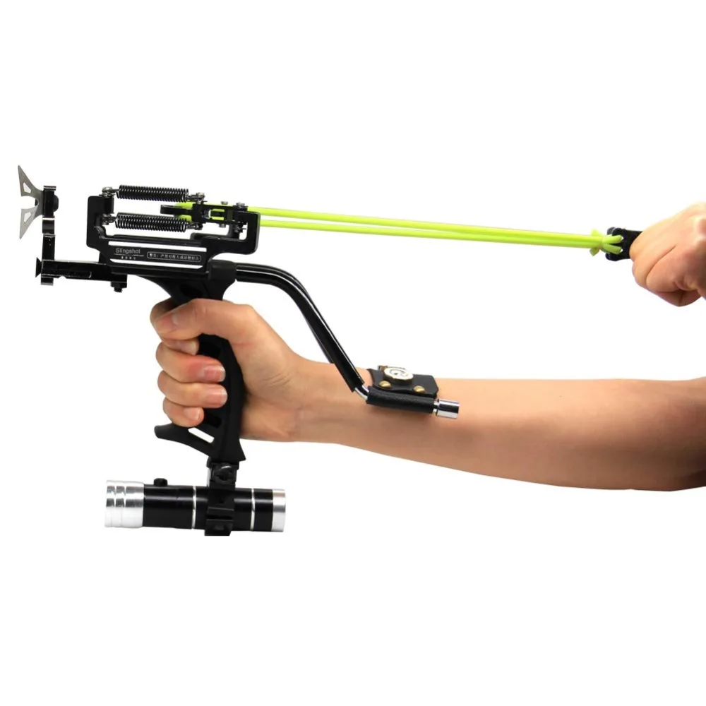 Adjustable Spring Multi-function Powerful Stainless Hunting Laser Slingshot Hunting Bow Sling with Arrow Rest Darts Accessories
Adjustable Spring Multi-function Powerful Stainless Hunting Laser Slingshot Hunting Bow Sling with Arrow Rest Darts Accessories