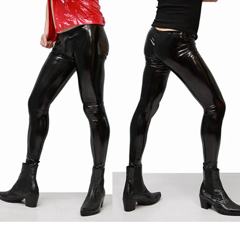 Sexy Tight Leather Pants Faux Leather Leggings High-gloss Male Pencil Trousers Stage Bar Performs Cool Highlight Tights Pants
Sexy Tight Leather Pants Faux Leather Leggings High-gloss Male Pencil Trousers Stage Bar Performs Cool Highlight Tights Pants