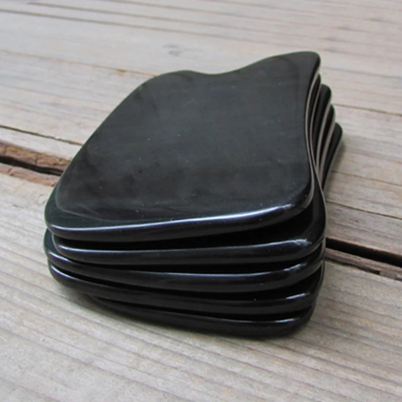 1PC Black Natural Stone Gua Sha Board Black Buffalo Horn Guasha Healthy Cure Foot Care Hand Body Health Care Massage Tool
1PC Black Natural Stone Gua Sha Board Black Buffalo Horn Guasha Healthy Cure Foot Care Hand Body Health Care Massage Tool