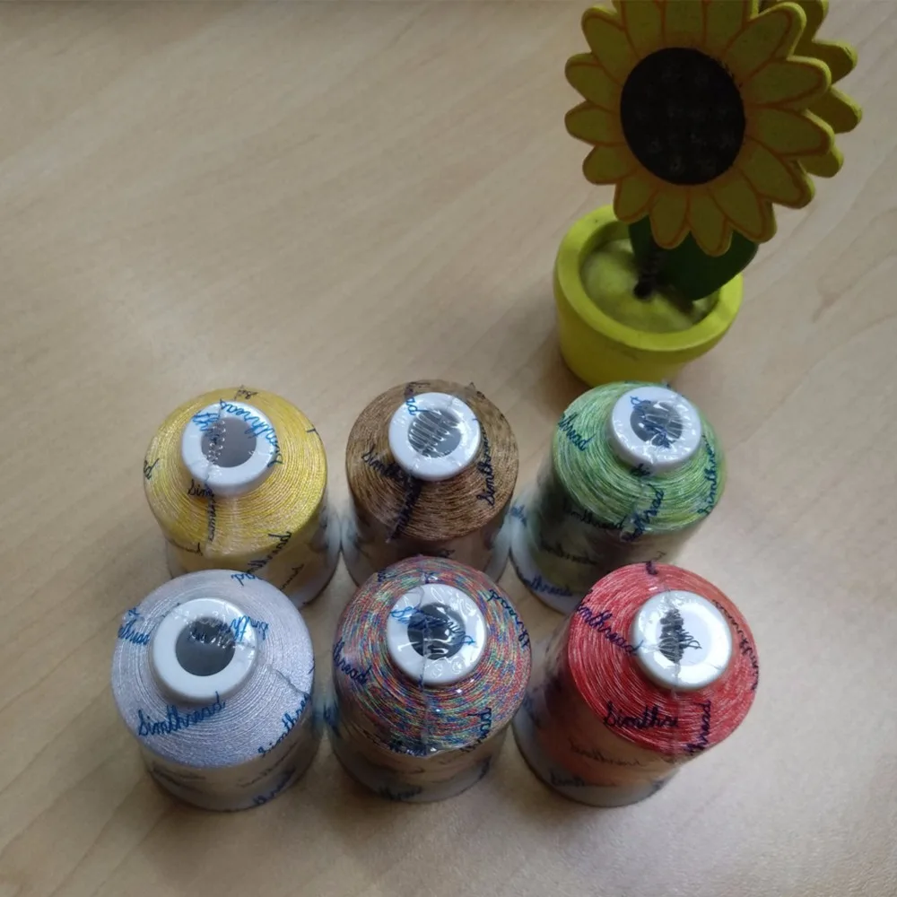 6 Multi-colors Sewing Thread for machine embroidery hand sewing quilting overlocking on any home machines 1100 Yards Each
6 Multi-colors Sewing Thread for machine embroidery hand sewing quilting overlocking on any home machines 1100 Yards Each