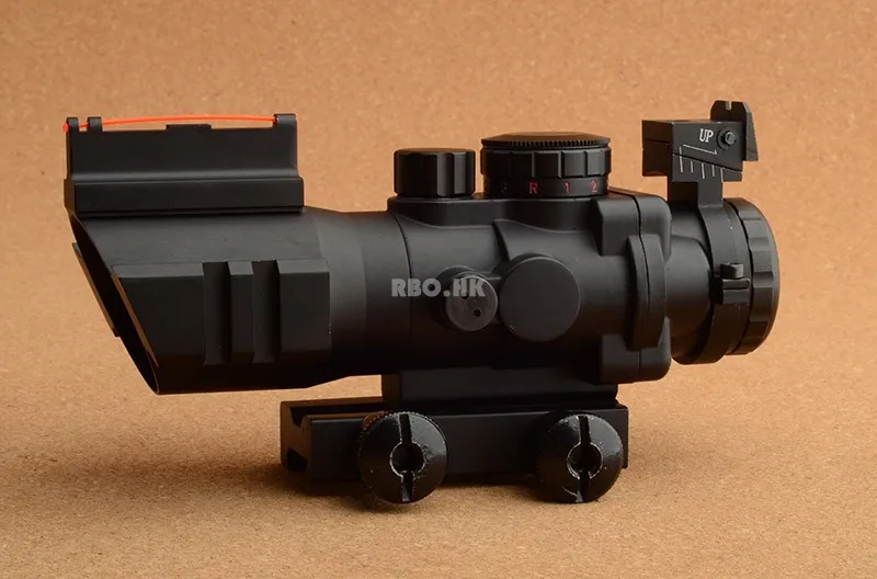Tactical Optical prism 4x32 ACOG rifle scope with Front Rear Sight fiber optics sight with 20mm picatinny rail base M9392
Tactical Optical prism 4x32 ACOG rifle scope with Front Rear Sight fiber optics sight with 20mm picatinny rail base M9392