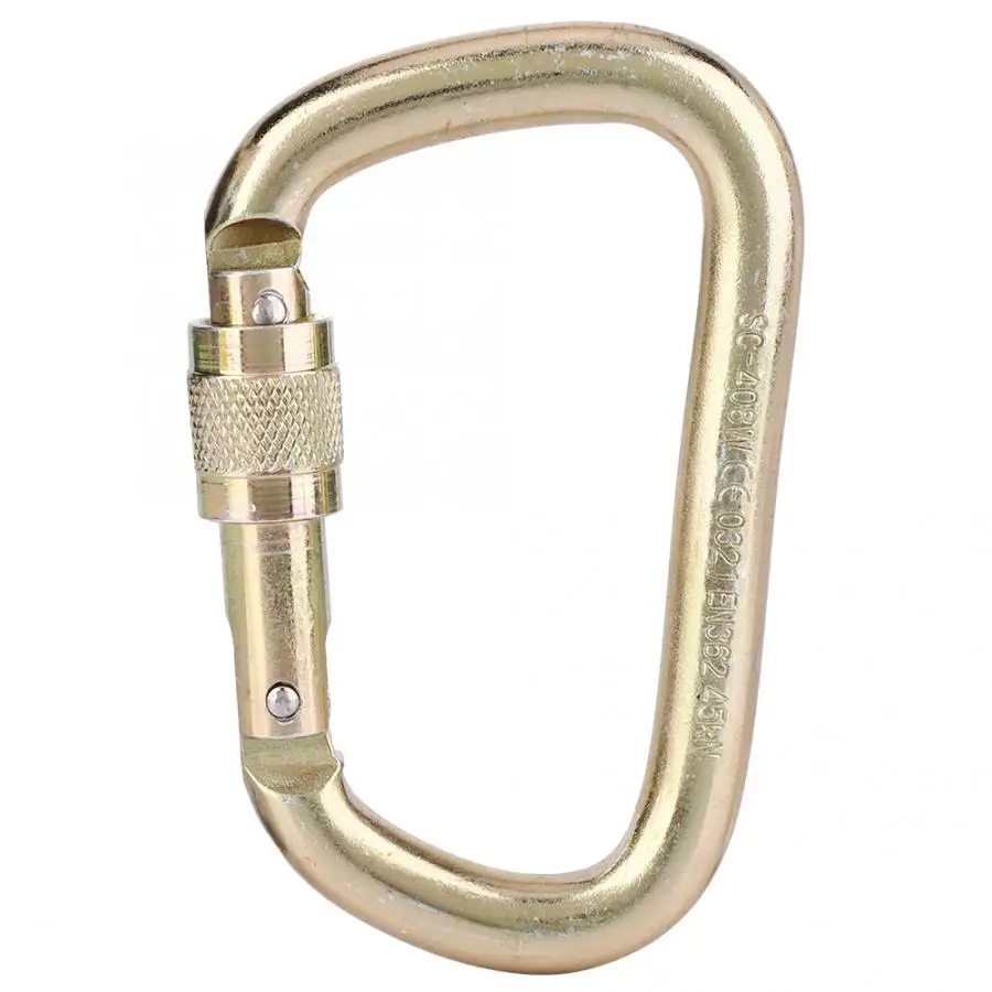 SC-408W Outdoor Climbing D-Shape Hook Carbon Steel Carabiner Rock Climbing Locking Safety Hook Outdoor Camping Climbing Tools
SC-408W Outdoor Climbing D-Shape Hook Carbon Steel Carabiner Rock Climbing Locking Safety Hook Outdoor Camping Climbing Tools
