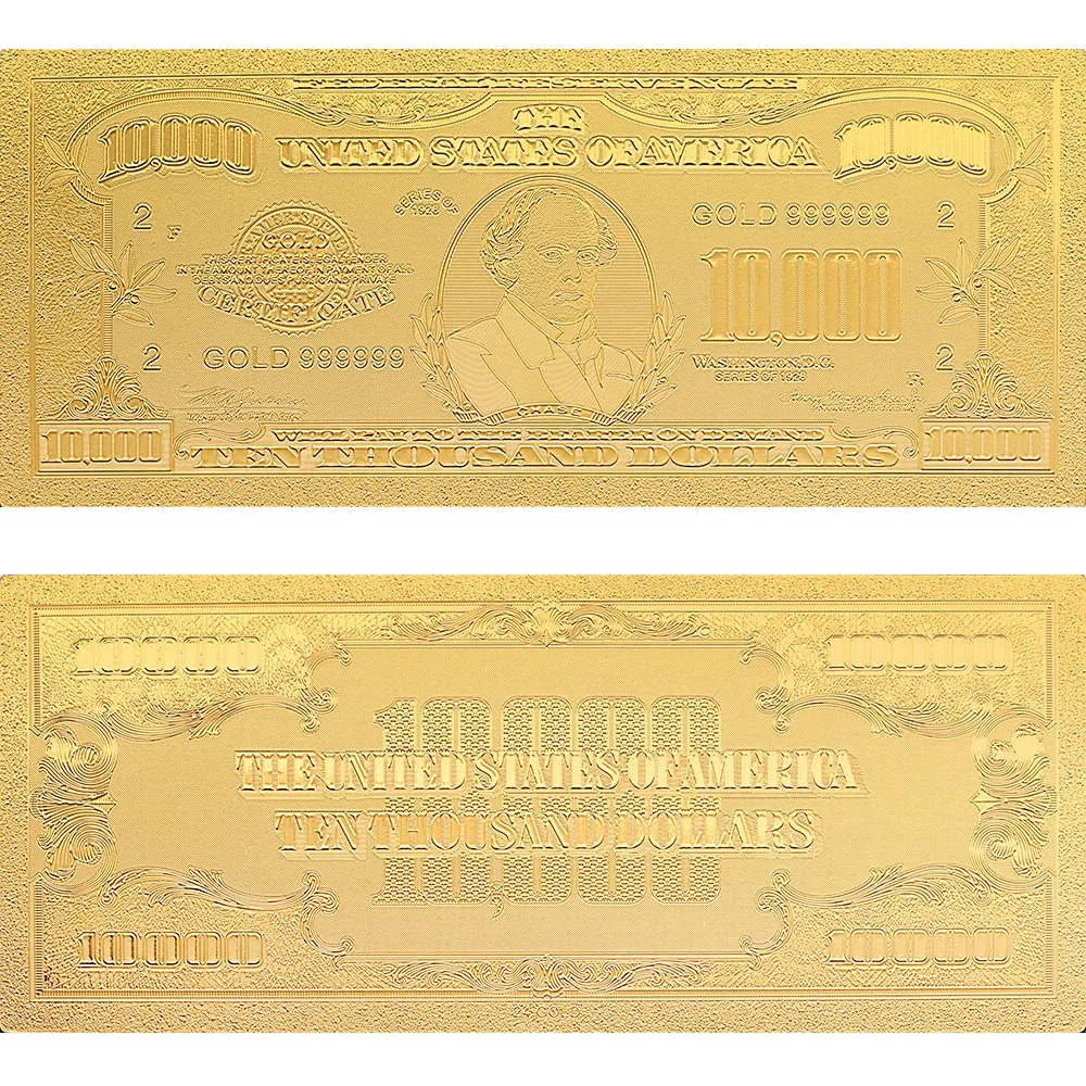 One Hundred Thousand Dollars Gold Banknote12k 99999 Gold Foil American Fake Money Home Decorative Worth Collection
One Hundred Thousand Dollars Gold Banknote12k 99999 Gold Foil American Fake Money Home Decorative Worth Collection