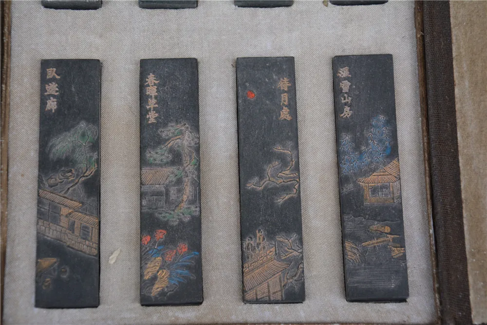 

Rare Old Chinese Ink ingot,Yuan lin mei jing mo,with mark, best collection&Decoration,free shipping