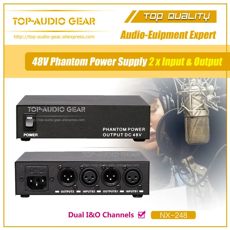 Two Channels DC 48V Phantom Power Supply 2 Ways Condenser Microphone 48 V For Behringer C-3 C-1 C 1 3 C1 C3 Recording Mic
Two Channels DC 48V Phantom Power Supply 2 Ways Condenser Microphone 48 V For Behringer C-3 C-1 C 1 3 C1 C3 Recording Mic
