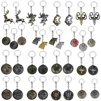 Hot Keychains Stark Wolf Pendants Key Chains Targaryen Dragon Keyring Souvenirs Gift
Hot Keychains Stark Wolf Pendants Key Chains Targaryen Dragon Keyring Souvenirs Gift