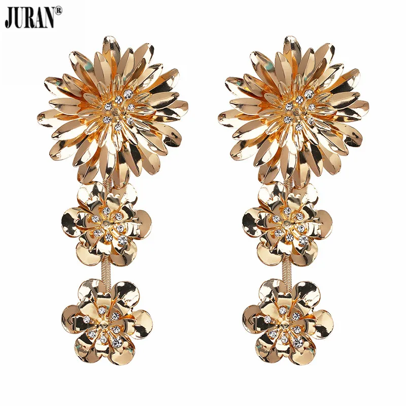 JURAN Exaggerated Big Flower Drop Dangle Earrings For Women Charm Elegant Wedding Statement Jewelry Large Long Earrings Hot Sale
JURAN Exaggerated Big Flower Drop Dangle Earrings For Women Charm Elegant Wedding Statement Jewelry Large Long Earrings Hot Sale