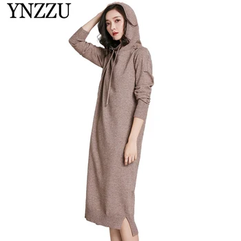 Autumn Winter Women Solid knit hooded dress 2019 Loose causal sweater long dress jumper dress Female oversize dress jumper YD278
Autumn Winter Women Solid knit hooded dress 2019 Loose causal sweater long dress jumper dress Female oversize dress jumper YD278
