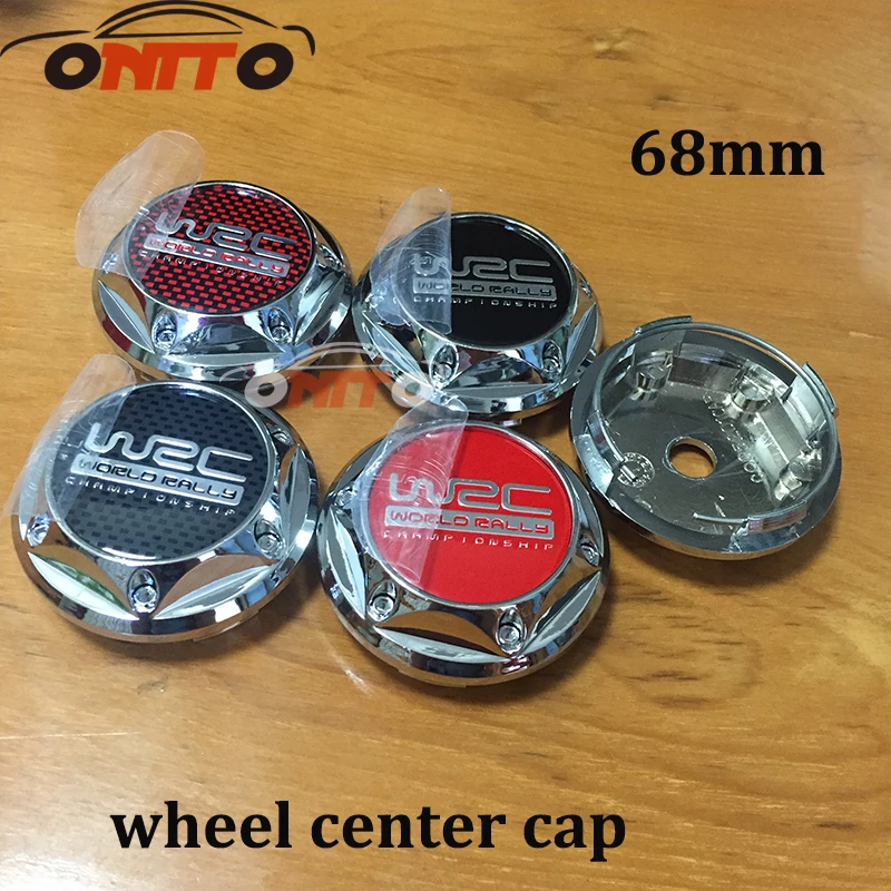 

4pcs/lot 68mm Black red Wheel Center Caps Wheel Hub Rim Cap Cover Badge Emblem for WRC car styling