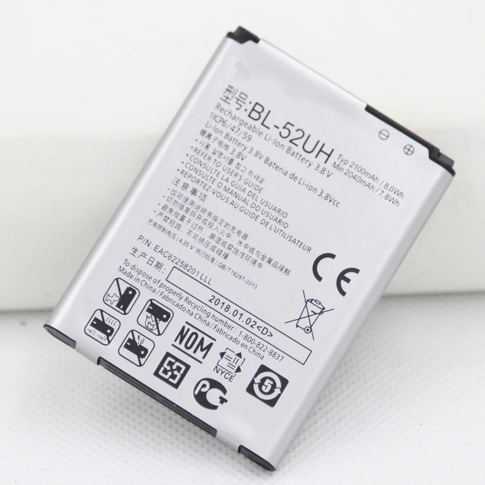 ISUNOO 2100mah BL-52UH Battery for LG BL 52UH Spirit H422 D280N D285 D320 D325 DUAL SIM H443 internal Replacement
ISUNOO 2100mah BL-52UH Battery for LG BL 52UH Spirit H422 D280N D285 D320 D325 DUAL SIM H443 internal Replacement