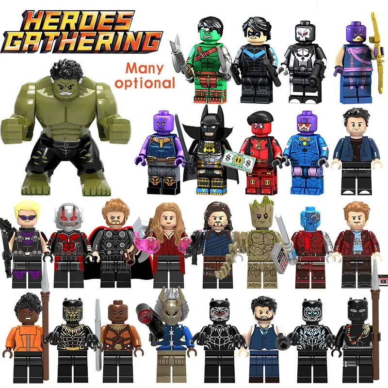 1pcs Super Hero s Avengers Captain Marvel Ant Man Wasp Spiderman Black Panther Building Blocks Toys For Children
1pcs Super Hero s Avengers Captain Marvel Ant Man Wasp Spiderman Black Panther Building Blocks Toys For Children