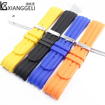 Watch Accessories 24mm Silicone Strap Curved Interface Pin buckle Fit Men & Women Casual Fashion Sports Business Watch Band
Watch Accessories 24mm Silicone Strap Curved Interface Pin buckle Fit Men & Women Casual Fashion Sports Business Watch Band