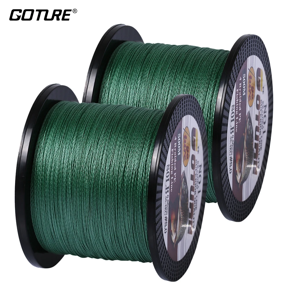 Леска рыболовная плетеная из ПЭ 500 м 2 шт./лот|fishing line|braided fishing linebraid |