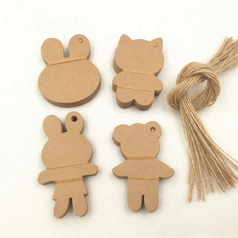 Cute Bear Rabbit Shape Brown Blank Kraft Paper Price Hang Tags 24Pcs Tags+24Pcs Hemp Strings for Jewelry Box Cases Decorate Tags
Cute Bear Rabbit Shape Brown Blank Kraft Paper Price Hang Tags 24Pcs Tags+24Pcs Hemp Strings for Jewelry Box Cases Decorate Tags