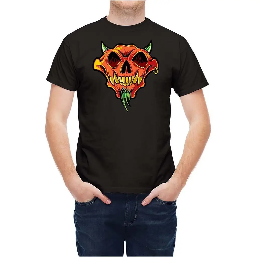 Standard Funky Crazy Weird Design Diabolo Evil Skull Graphic T-shirt For Men size S-3XL Leisure Awesome Interesting Tees
Standard Funky Crazy Weird Design Diabolo Evil Skull Graphic T-shirt For Men size S-3XL Leisure Awesome Interesting Tees