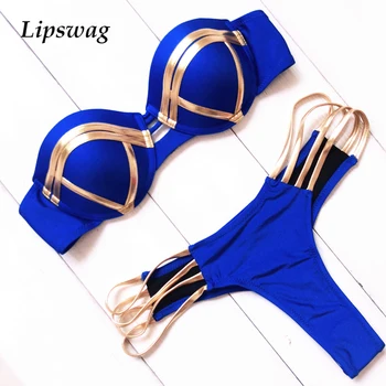 Sexy women strapless patchwork bikini swimwear underwire push up bikini set swimsuit brazilian bandage biquinis bathing suit
Sexy women strapless patchwork bikini swimwear underwire push up bikini set swimsuit brazilian bandage biquinis bathing suit