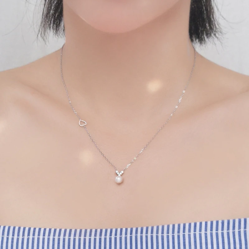 Silver Heart Necklace Cute Tiny Heart Imitation pearls Pendant Necklace 925 jewelry For Women Girls Lady Gifts
Silver Heart Necklace Cute Tiny Heart Imitation pearls Pendant Necklace 925 jewelry For Women Girls Lady Gifts