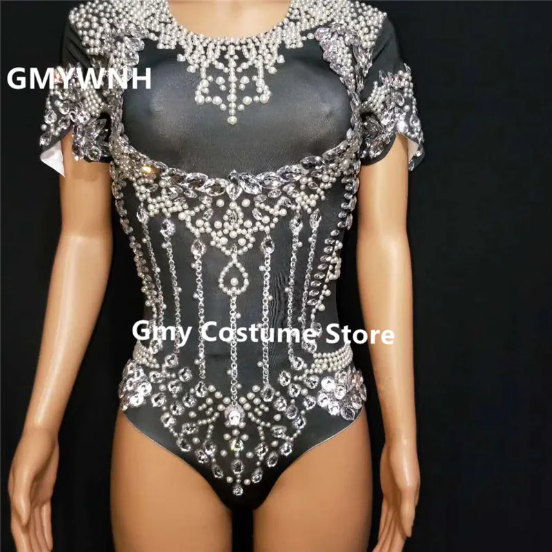 E99 Black Rhinestone pearl short piece bodysuit dj wears pole dance costumes stage show jumpsuit singer performance clothe club
E99 Black Rhinestone pearl short piece bodysuit dj wears pole dance costumes stage show jumpsuit singer performance clothe club