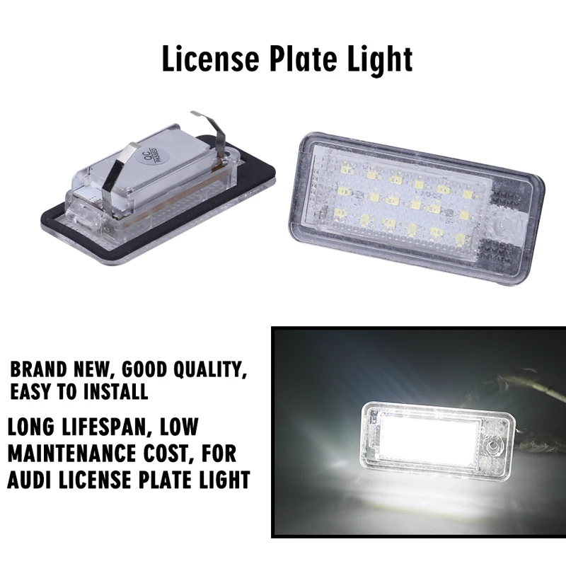 CARLitek White Car Tail Lamp Assembly 18 Leds License Number Plate Light for Audi A8 S8 Q7 A6 B6 S6 A4 S4 A3 S3 Auto Lights
CARLitek White Car Tail Lamp Assembly 18 Leds License Number Plate Light for Audi A8 S8 Q7 A6 B6 S6 A4 S4 A3 S3 Auto Lights